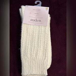 Auden Soft White Crew Socks